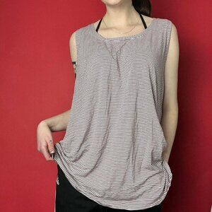 Hand sewn thick strap horizontal striped  tank top​​​​​​​​​​​